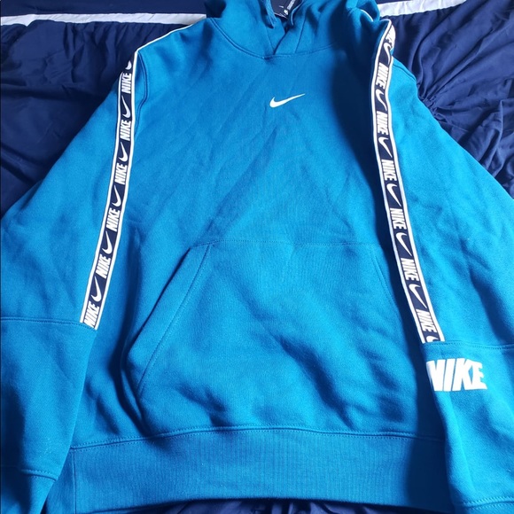Nike | Shirts | Mens Nike Sportswear Repeat Tape Fleece Hoodie | Poshmark